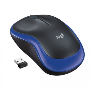 Logitech M185 - Souris - optique - sans fil - 2.4 GHz - récepteur sans fil USB - bleu 