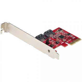 StarTech.com Carte PCI Express SATA 2 ports - Contrôleur PCIe SATA - ASM1166 Raid - Convertisseur PCI Express 2.0 vers SATA - Connecteurs Empilés - Carte d'Extension SATA (2P6GR-PCIE-SATA-CARD) - Contrôleur de stockage - SATA 6Gb/s - profil bas - RAID 0, 