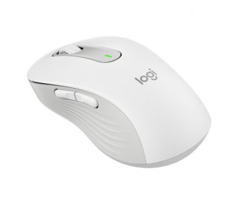 Logitech Signature M650 L - Souris - grande taille - optique - 5 boutons - sans fil - 2.4 GHz, Bluetooth - récepteur USB Logitech Logi Bolt - blanc cassé 