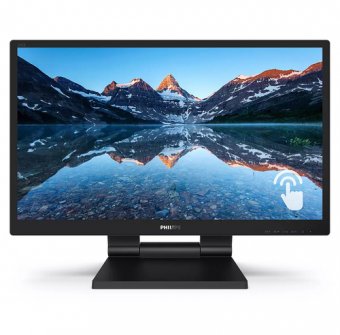 Philips 242B9T - Écran LED - 24" - écran tactile - 1920 x 1080 Full HD (1080p) @ 60 Hz - IPS - 250 cd/m² - 1000:1 - 5 ms - HDMI, DVI-D, VGA, DisplayPort - haut-parleurs - texture noire 