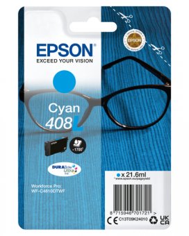 Epson 408L - 21.6 ml - cyan - original - blister - cartouche d'encre - pour WorkForce Pro WF-C4810DTWF 