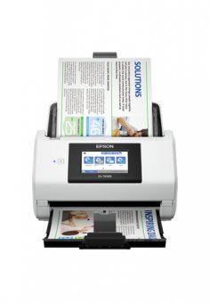 Epson WorkForce DS-790WN - Scanner de documents - Recto-verso - A4/Legal - 600 dpi x 600 dpi - jusqu'à 45 ppm (mono) / jusqu'à 45 ppm (couleur) - Chargeur automatique de documents (100 feuilles) - jusqu'à 7000 pages par jour - USB 3.0, Gigabit LAN, USB 2. 