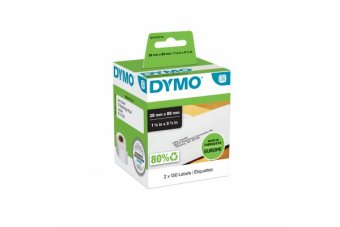 DYMO Labelwriter étiquettes 28x89 mm, blanc 2 rouleaux de 130 