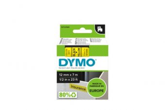 DYMO Ruban D1 - 12 mm noir sur jaune 