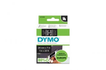 DYMO Ruban d étiquettes autocollantes D1 24 mm X 7 m blanc sur noir 