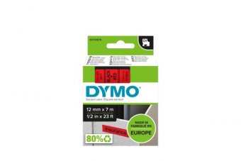 DYMO Ruban D1 - 12 mm noir sur rouge 