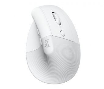 Logitech - Lift Vertical Ergonomic Mouse for Business  - Off White / Pale Grey 