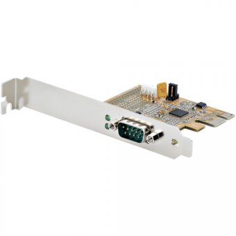 Startech Carte Série PCI Express, Carte d'Extension PCIe à RS232/DB9 - Adaptateur série - PCIe 2.0 profil bas - RS-232 x 1 - jaune 