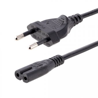 StarTech.com Câble d'Alimentation pour PC, 3m - Prise EU vers C7, 18AWG - Câble d'alimentation - Europlug (P) pour power IEC 60320 C7 - CA 250 V - 2.5 A - 3 m - noir - Europe 