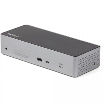 StarTech.com Dock USB-C - Quadruple Écran DP/HDMI - 1x USB-C & 3x USB-A - Station d'accueil - USB-C 3.2 Gen 2 / Thunderbolt 3 - 4 x DP, 4 x HDMI - 1GbE - Royaume-Uni, Europe 