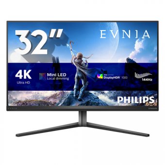 Philips Evnia 6000 32M2N6800M - Écran LED - jeux - 32" (31.5" visualisable) - 3840 x 2160 4K UHD (2160p) @ 144 Hz - IPS - 1250 cd/m² - 1000:1 - DisplayHDR 1000 - 1 ms - 2xHDMI, DisplayPort - ardoise foncée 