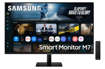 Samsung S32FM702UU - M70F Series - écran LED - Intelligent - 32" - 3840 x 2160 4K UHD (2160p) @ 60 Hz - VA - 300 cd/m² - 3000:1 - HDR10 - 4 ms - 2xHDMI, USB-C - haut-parleurs - noir 