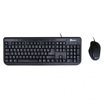 Kit HEDEN clavier souris filaire souris optique 1200 DPI clavier multimedia noir 