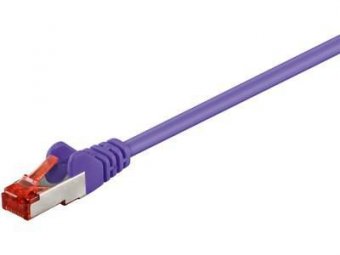 MicroConnect S/FTP CAT6 0.15m Purple LSZH PiMF (Pairs in metal foil) 