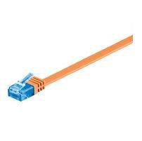 MicroConnect U/UTP CAT6A 2M Orange Flat Unshielded Network Cable, 