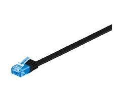 MicroConnect U/UTP CAT6A 15M Black Flat Unshielded Network Cable, 