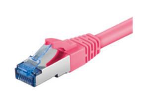 MicroConnect S/FTP CAT6A 0,5M Pink LSZH PIMF( Pairs in metal foil) 