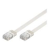 MicroConnect U/UTP CAT5e 3M White Flat Unshielded Network Cable, 