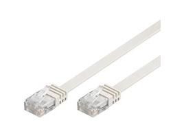 MicroConnect U/UTP CAT5e 7M White Flat Unshielded Network Cable, 