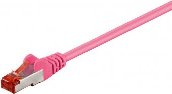 MicroConnect F/UTP CAT6 2m Pink PVC Outer Shield : Foil screening 