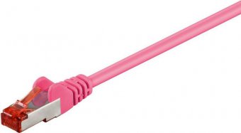 MicroConnect F/UTP CAT6 2m Pink PVC Outer Shield : Foil screening 