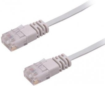 MicroConnect U/UTP CAT6 0.50M Grey Flat Unshielded Network Cable, 