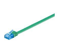 MicroConnect U/UTP CAT6A 1M Green Flat Unshielded Network Cable, 