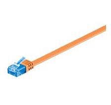 MicroConnect U/UTP CAT6A 1M Orange Flat Unshielded Network Cable, 