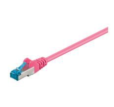 MicroConnect S/FTP CAT6A 15M Pink LSZH PIMF( Pairs in metal foil) 
