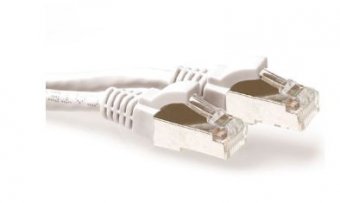 MicroConnect S/FTP CAT6A 3M White Snagless LSZH, Full copper AWG27 