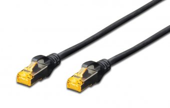 MicroConnect S/FTPCAT6A 0.5M Black Snagless LSZH, Full copper AWG27 