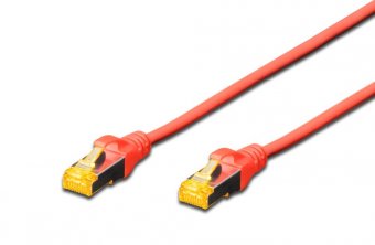 MicroConnect S/FTP CAT6A 0.5M Red Snagless LSZH, Full copper AWG27 