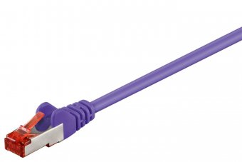 MicroConnect F/UTP CAT6 0.25m Purple PVC Outer Shield : Foil screening 