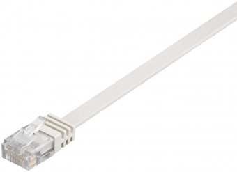 MicroConnect U/UTP CAT6 0.25M White Flat Unshielded Network Cable, 