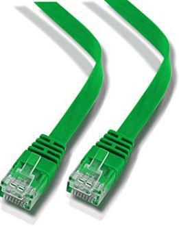 MicroConnect U/UTP CAT6 1M Green Flat Unshielded Network Cable, 