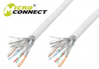 MicroConnect S/FTP CAT6 100m Grey, PVC Stranded AWG 27/7, CCA 