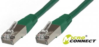 MicroConnect F/UTP CAT6 15m Green PVC Outer Shield : Foil screening 