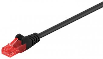 MicroConnect U/UTP CAT6 1M Black PVC Unshielded Network Cable, 