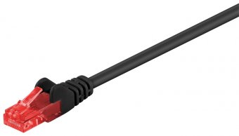 MicroConnect U/UTP CAT6 1M Black PVC Unshielded Network Cable, 