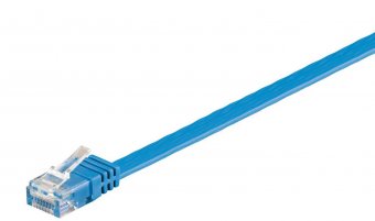 MicroConnect U/UTP CAT6 1M Blue Flat Unshielded Network Cable, 
