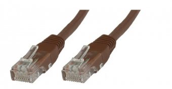 MicroConnect U/UTP CAT5e 0.5M Brown PVC Unshielded Network Cable, 