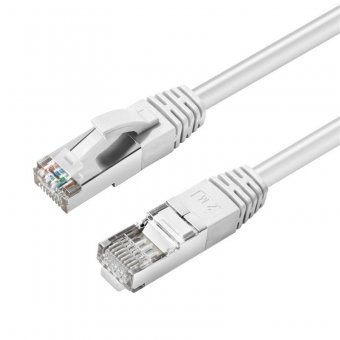 MicroConnect CAT6A S/FTP 1m White LSZH Shielded Network Cable, LSZH, 