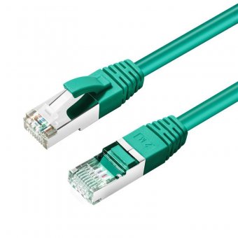 MicroConnect CAT6A S/FTP 0.25m Green LSZH Shielded Network Cable, LSZH, 