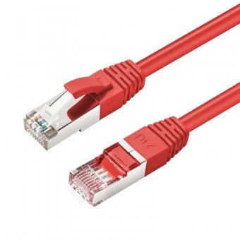 MicroConnect CAT6A S/FTP 0.25m Red LSZH Shielded Network Cable, LSZH, 