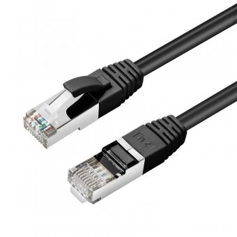 MicroConnect CAT6A S/FTP 0.5m Black LSZH Shielded Network Cable, LSZH, 