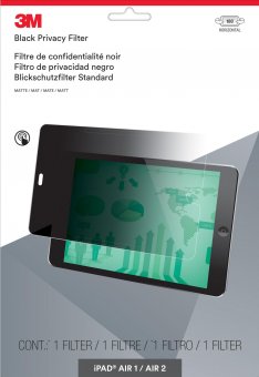 3M Privacy Filter Ipad Air 1/2 Pro. 9.7"  Landscape. Black 