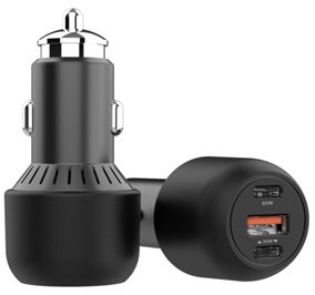 eSTUFF Tripple Car Charger 2 x USB-C + 1 x USB-A. 