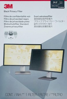 3M Privacy Filter 24" 16:9 AntiGlare. Frameless. Black 