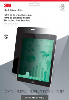 3M Privacy Filter Ipad Air 1/2 Pro. 9.7". Portrait. Black 