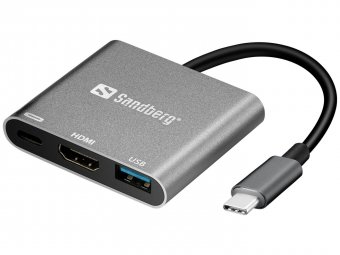 Sandberg USB-C Mini Dock HDMI+USB USB-C Mini Dock HDMI+USB, USB 